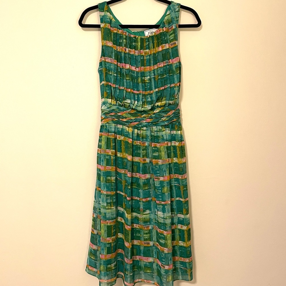 Green Plaid J Howard Dress - 16